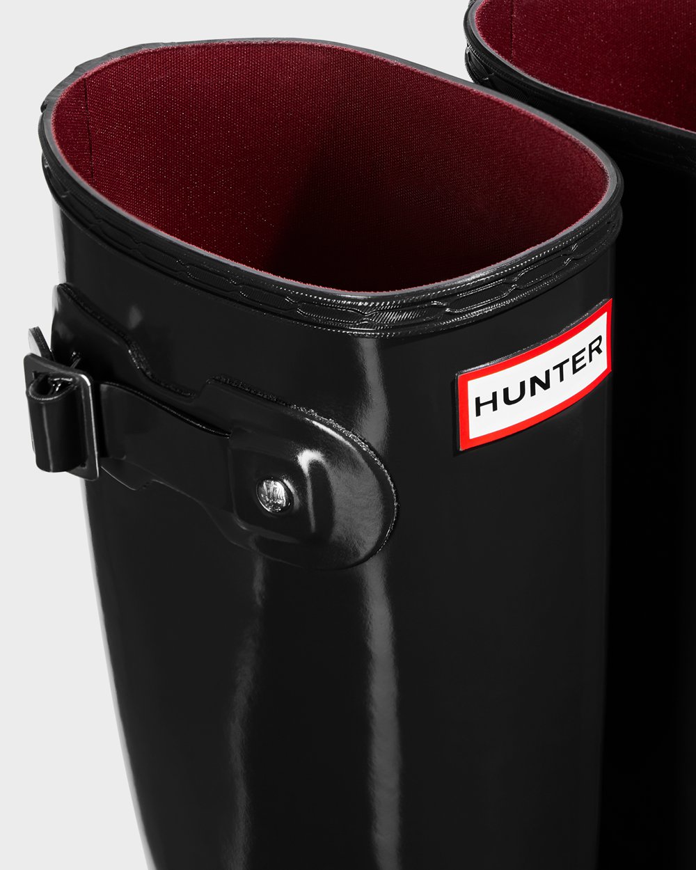 Hunter Original Gloss Tall Rain Boots - For Sale Cheap Womens Black - IBPMJL721